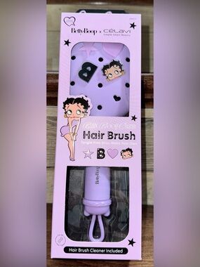 Lilac Betty Boop Charm Hair Brush